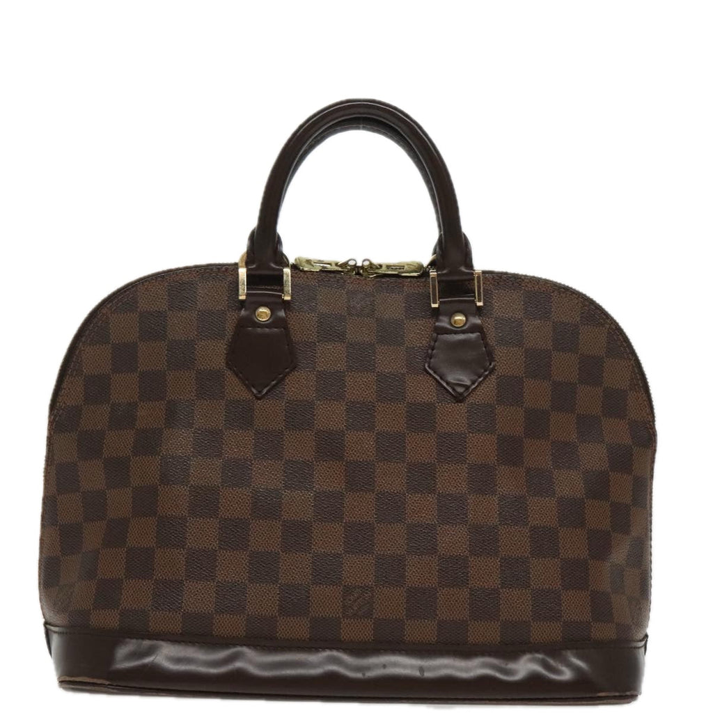 Louis Vuitton Vintage Alma Handbag Damier Brown Canvas Handbag