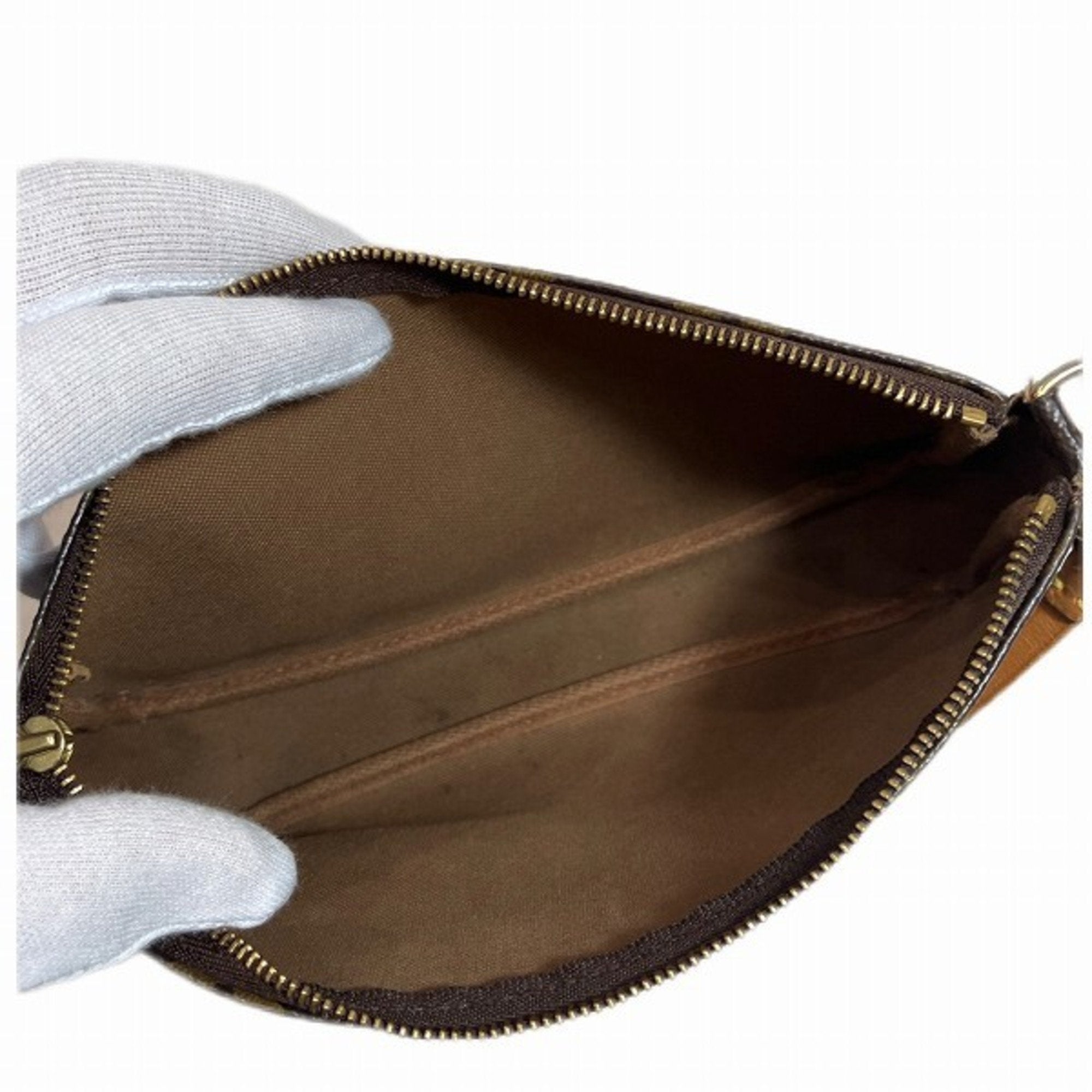 Louis Vuitton Pochette Accessoire  Canvas Clutch Bag