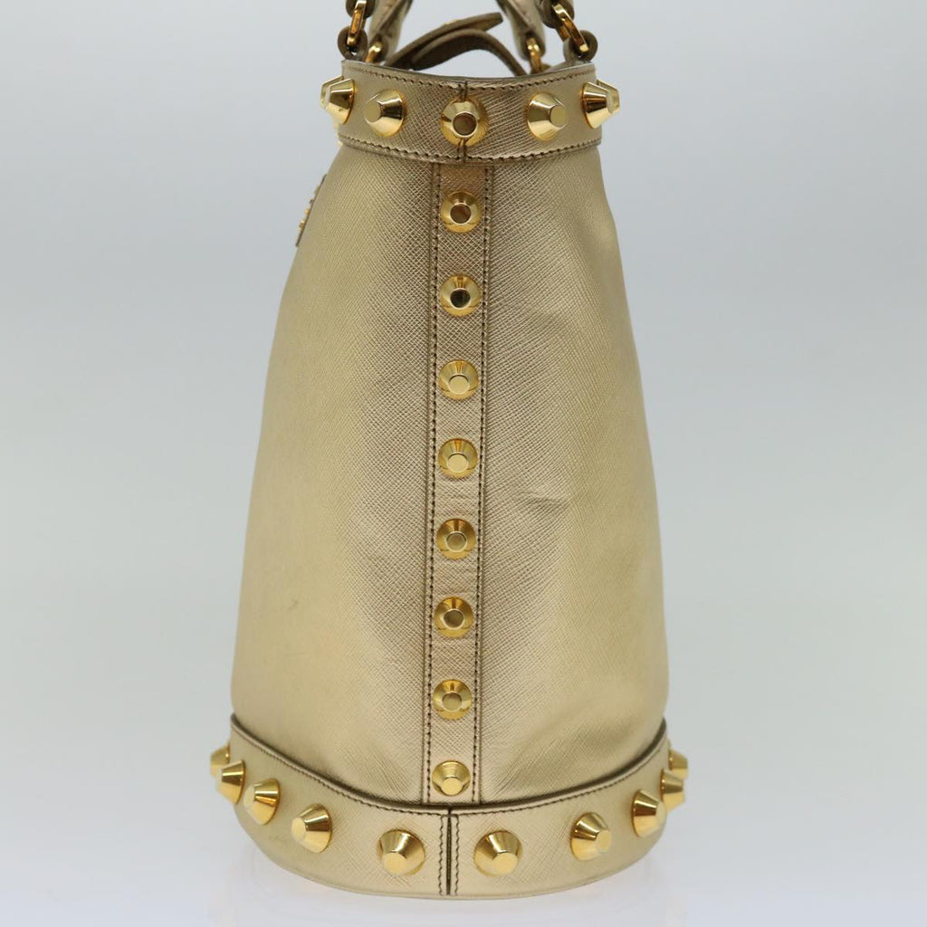 Prada Saffiano Gold Leather Handbag