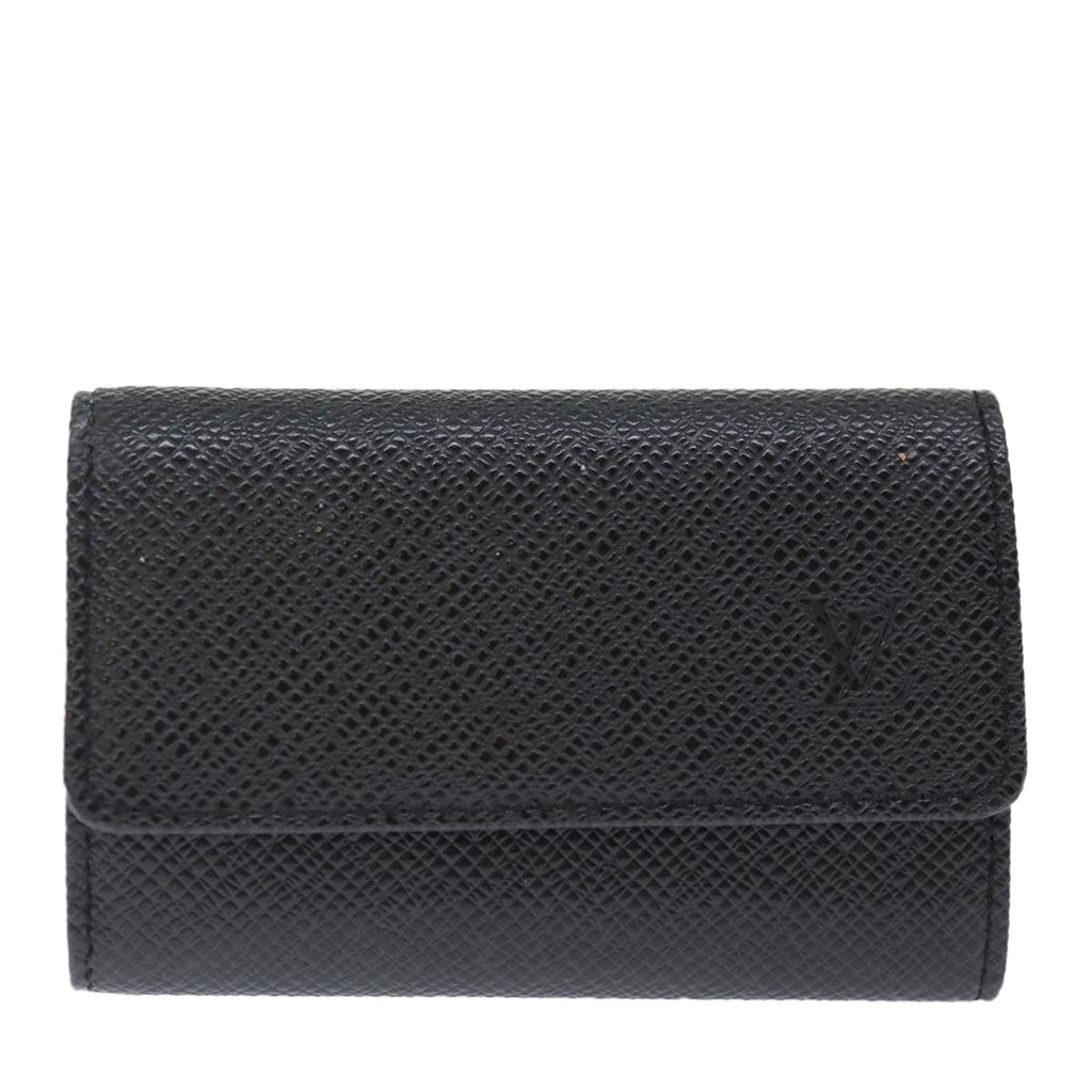 Louis Vuitton 6 Key Holder Black Leather Wallet