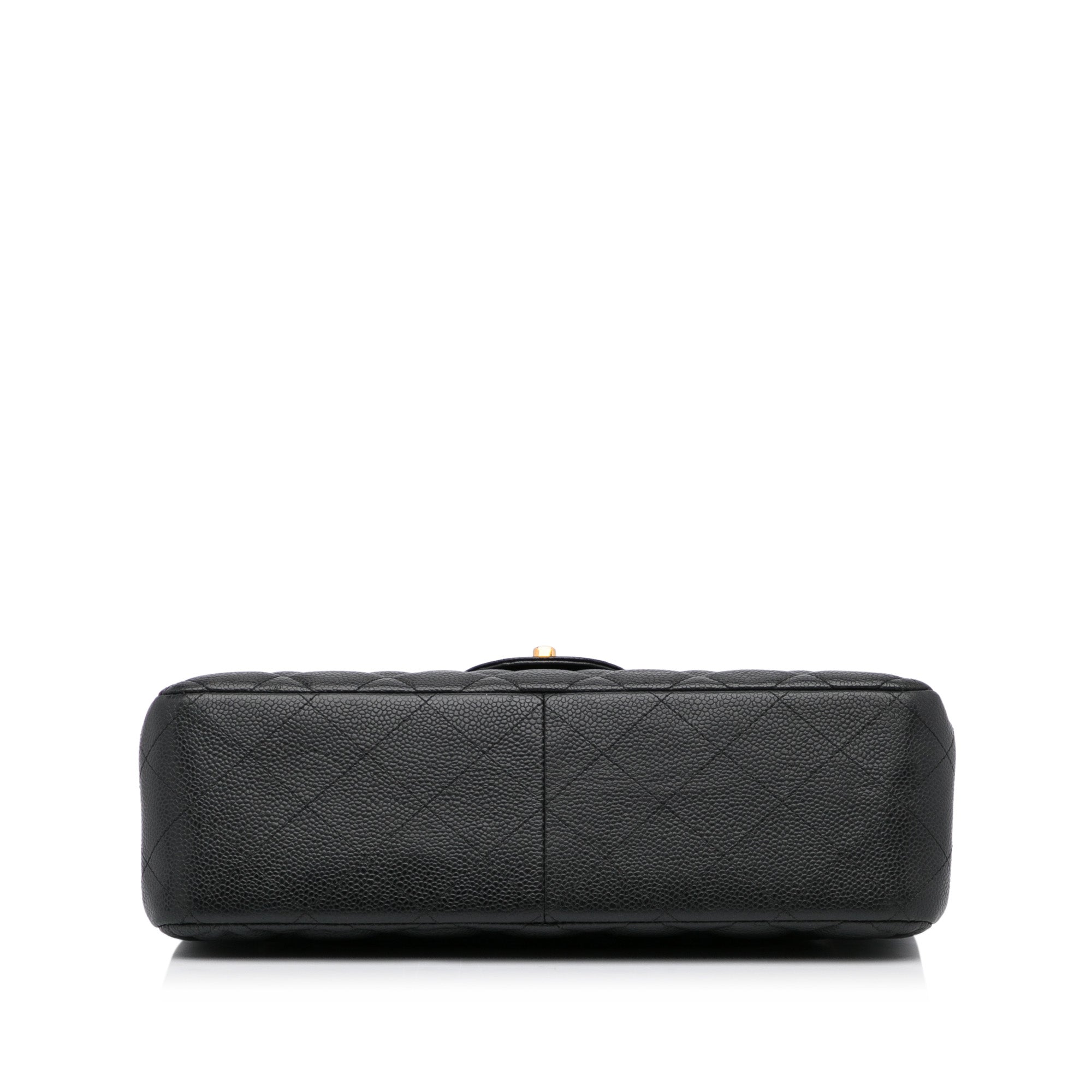 Chanel Classic Double Flap Jumbo Black Caviar Gold