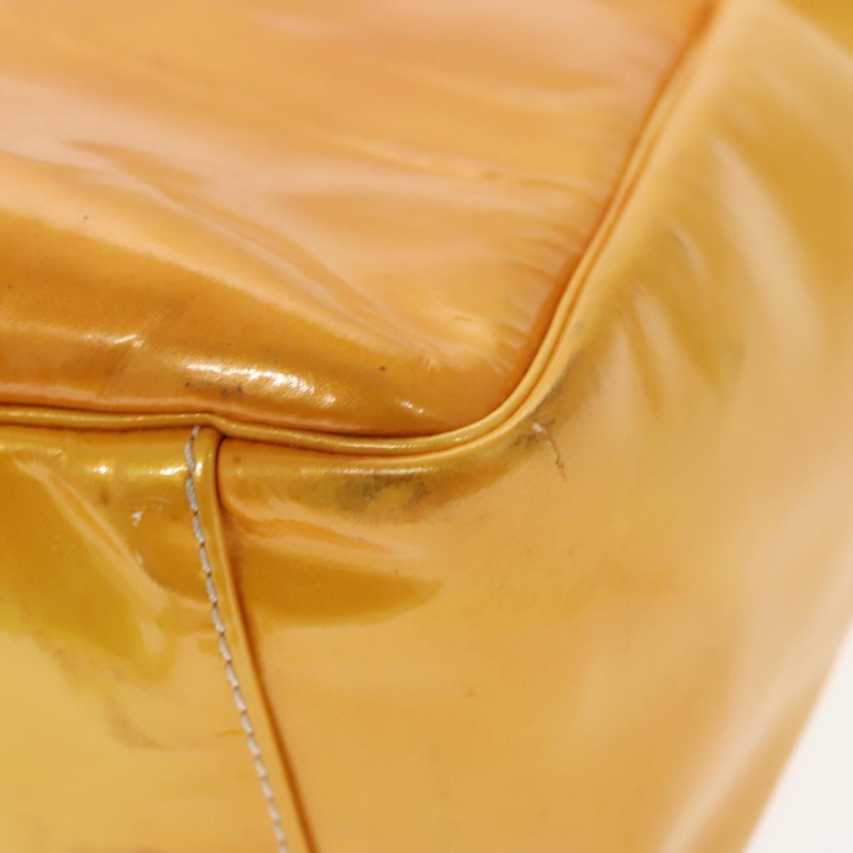 Chanel Yellow Patent Leather Handbag