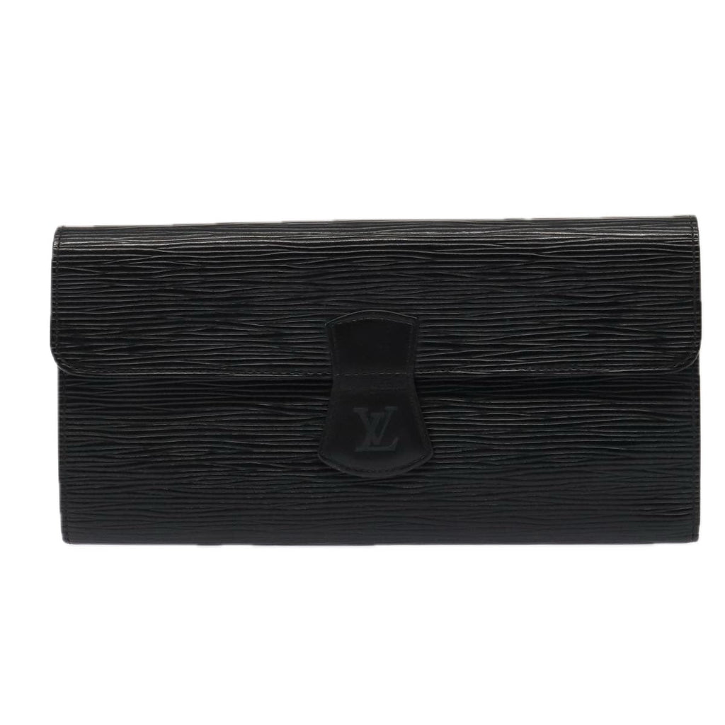Louis Vuitton Rouleau Black Leather Clutch Bag