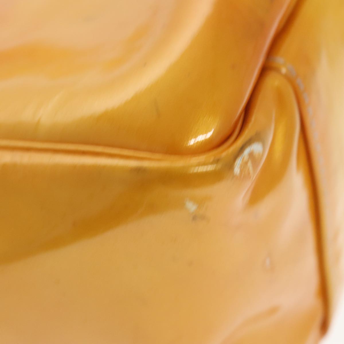 Chanel Yellow Patent Leather Handbag