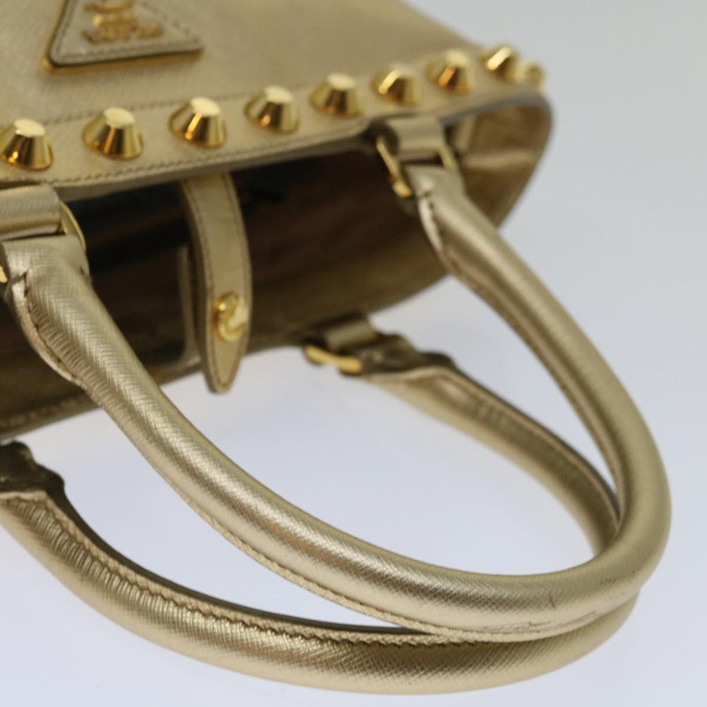 Prada Saffiano Gold Leather Handbag