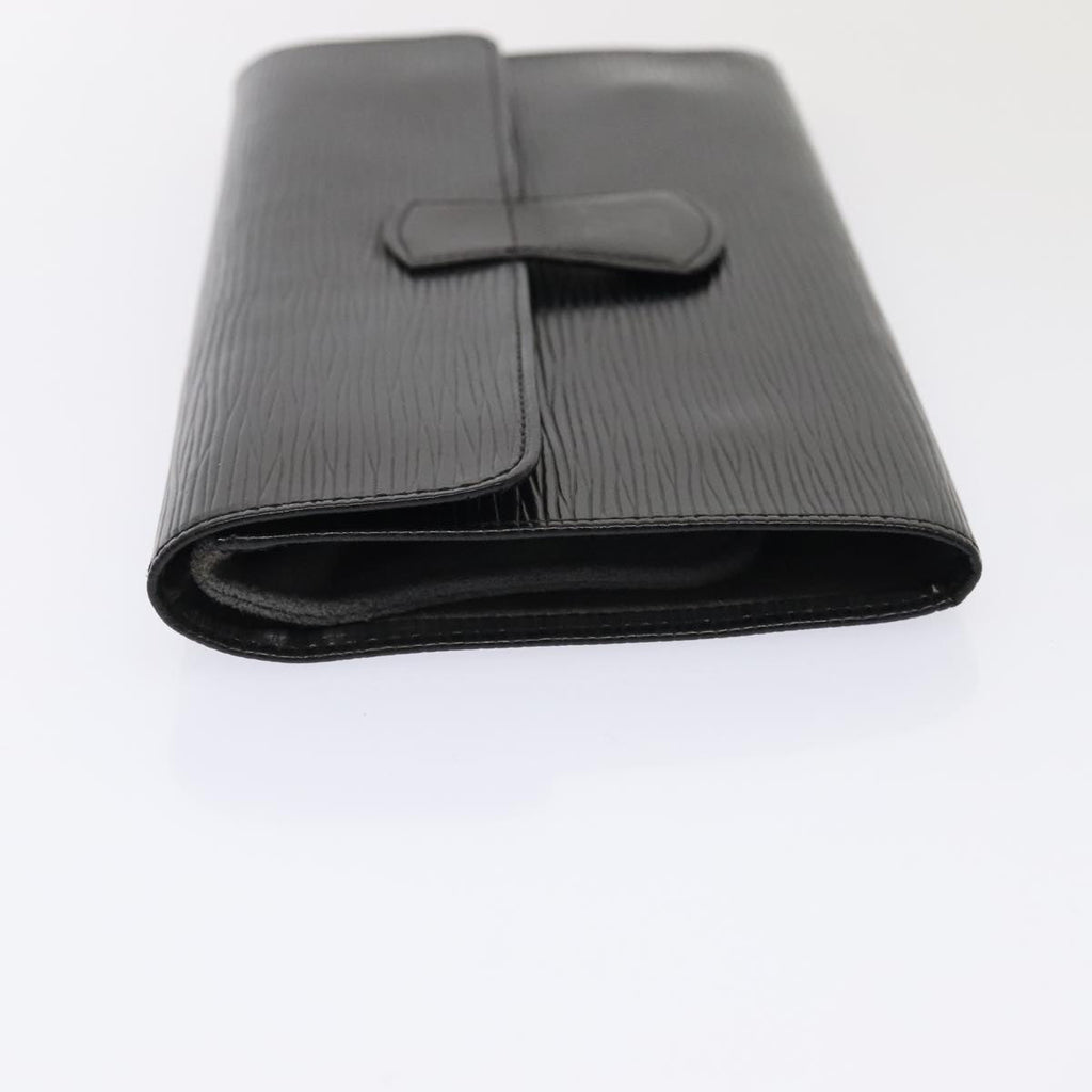Louis Vuitton Rouleau Black Leather Clutch Bag