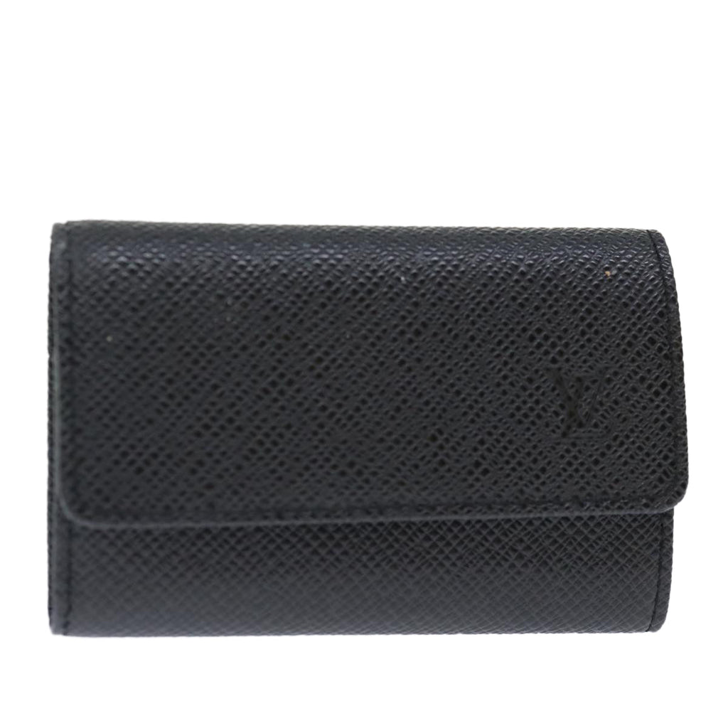 Louis Vuitton 6 Key Holder Black Leather Wallet