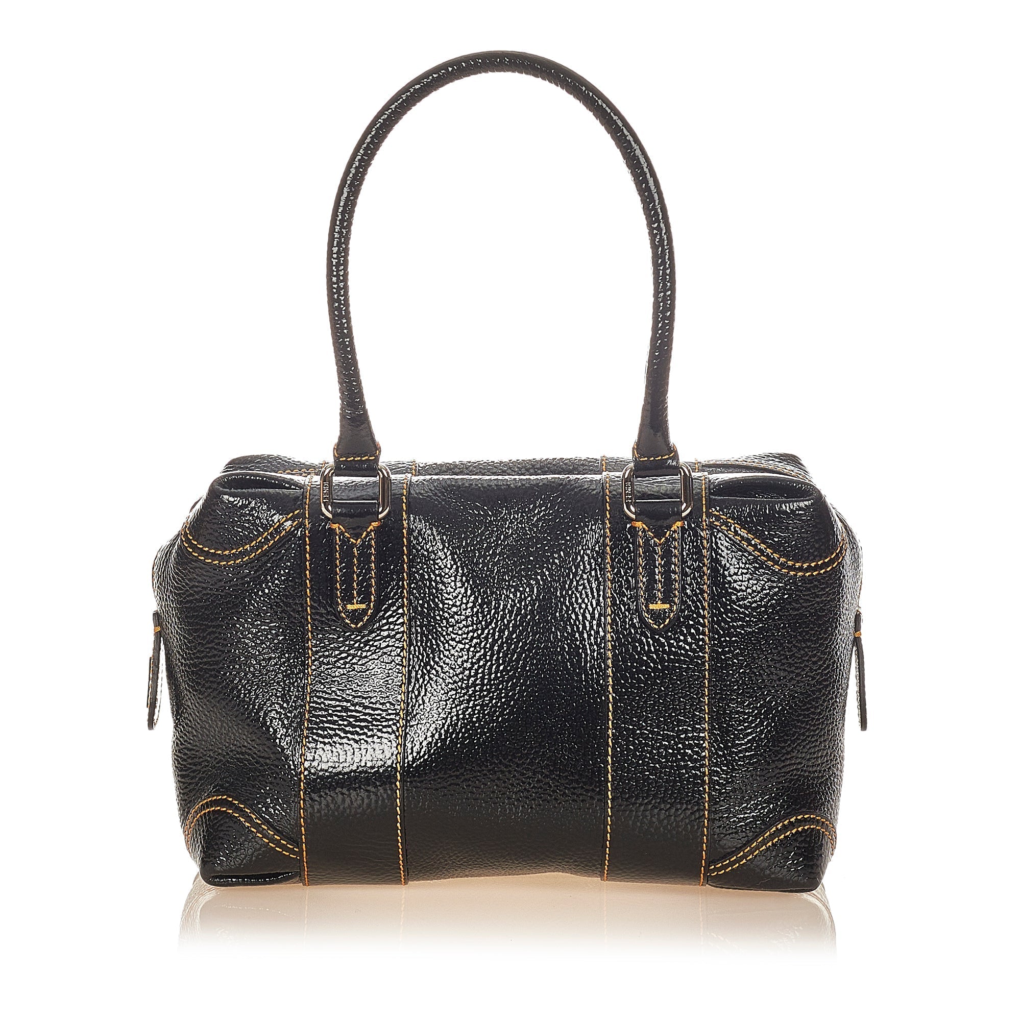 Fendi Shoulder Bag Black Patent