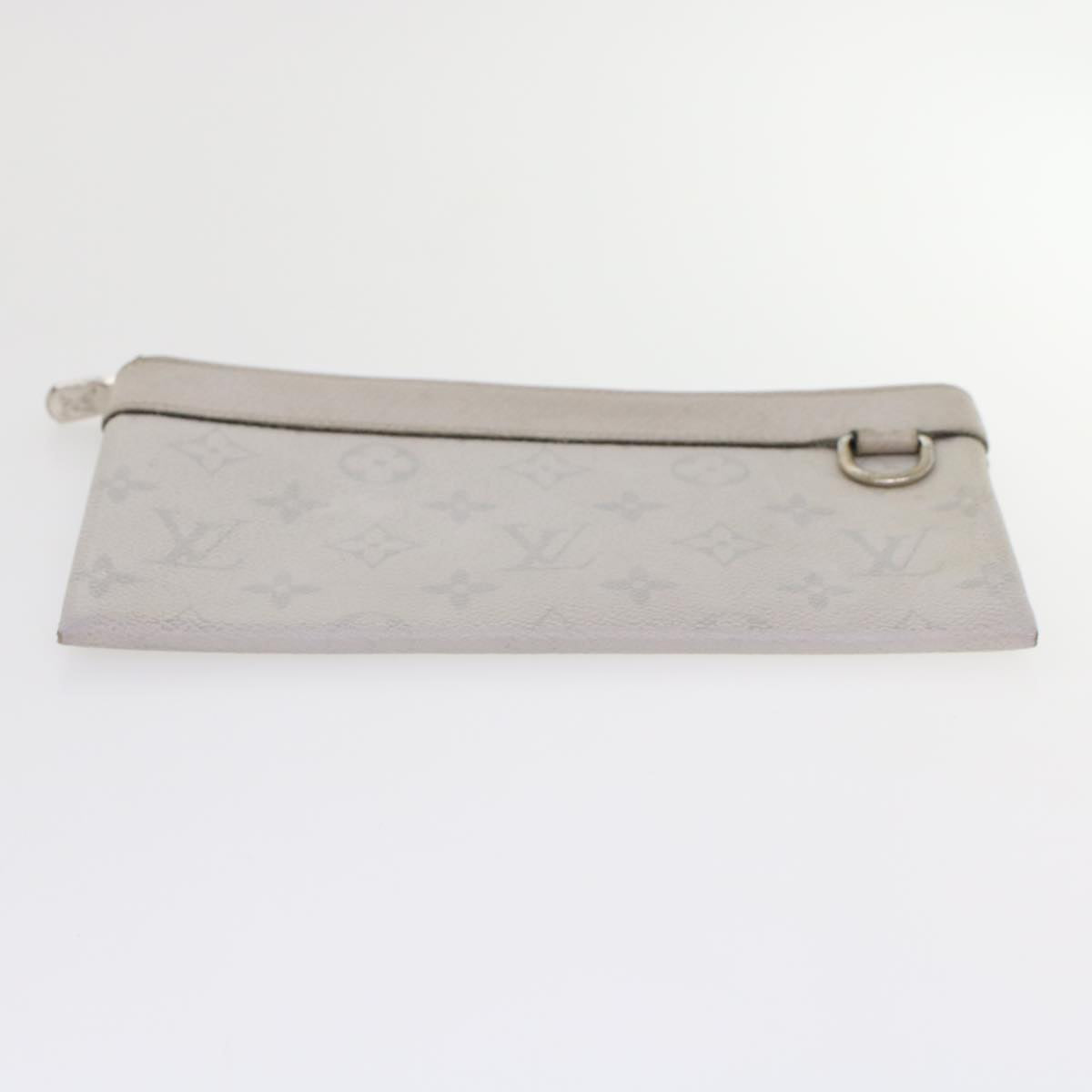 Louis Vuitton Discovery Pochette Monogram Taigarama Gray Leather Clutche & Pouche Bag