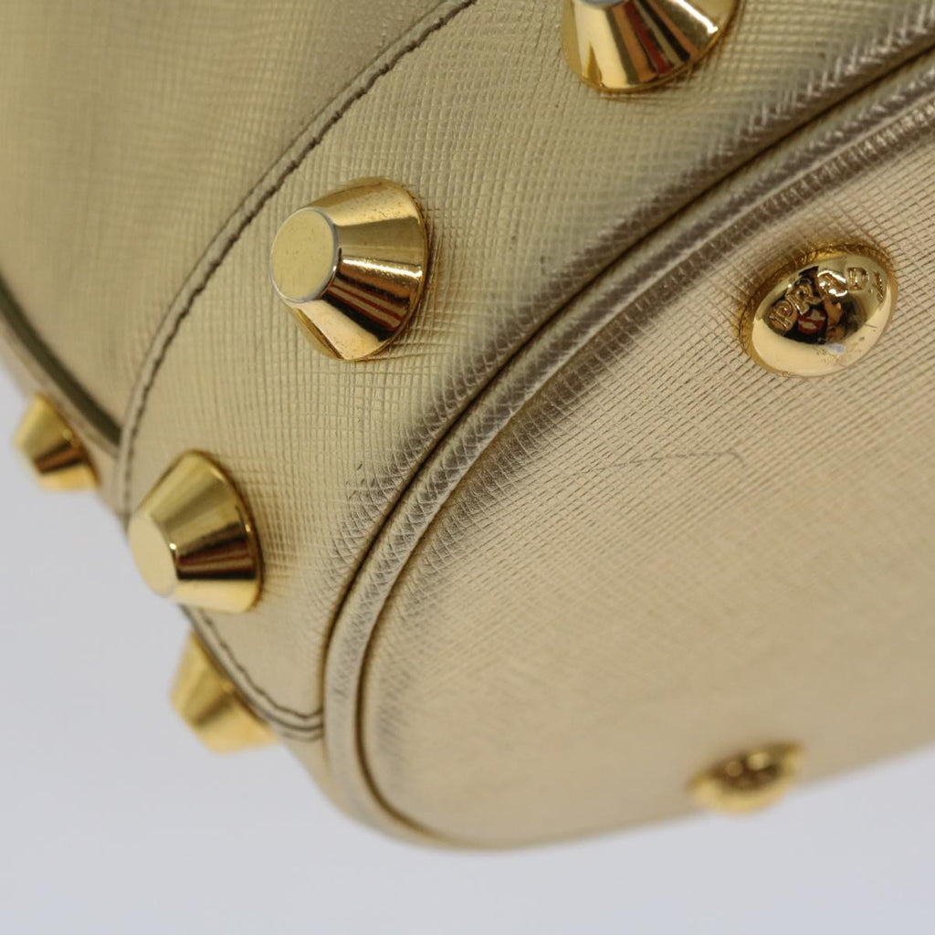 Prada Saffiano Gold Leather Handbag