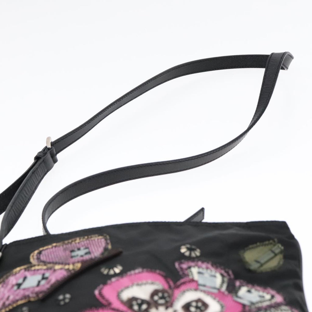 Prada Re-Edition Black Canvas Shoulder Bag