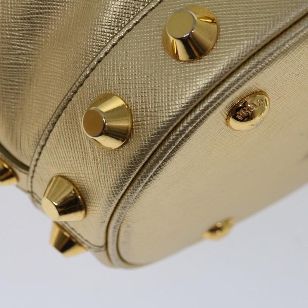 Prada Saffiano Gold Leather Handbag