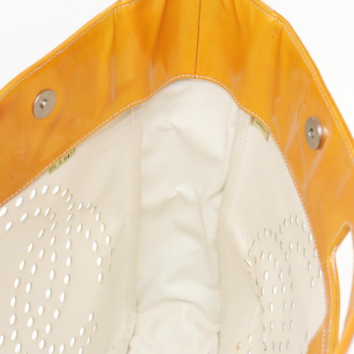 Chanel Yellow Patent Leather Handbag