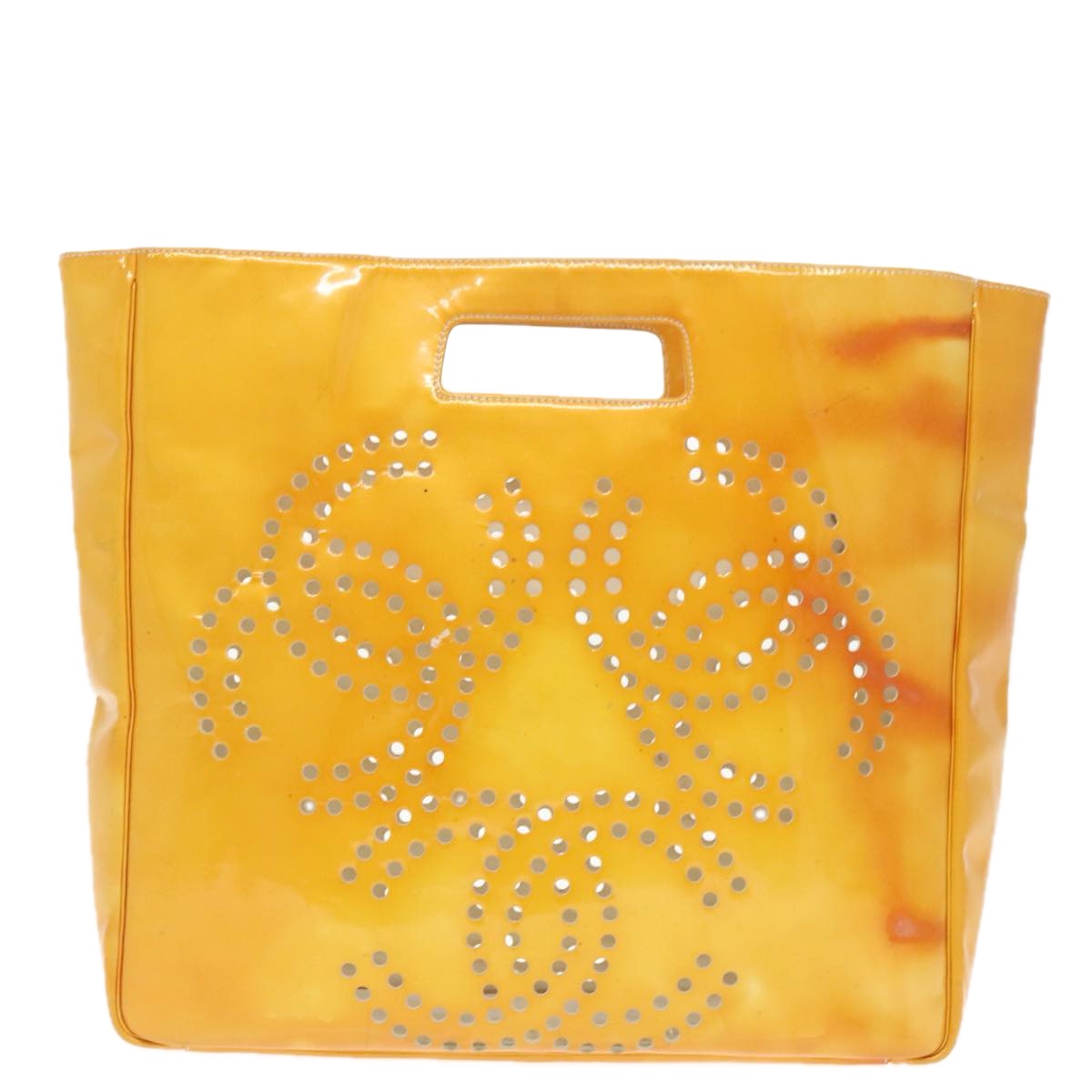 Chanel Yellow Patent Leather Handbag
