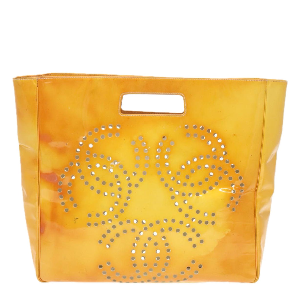 Chanel Yellow Patent Leather Handbag