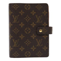 Louis Vuitton Agenda Cover Brown Canvas Wallet