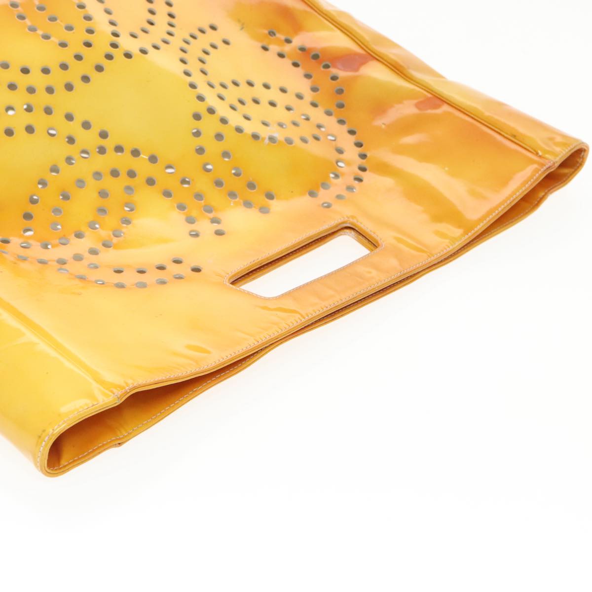 Chanel Yellow Patent Leather Handbag
