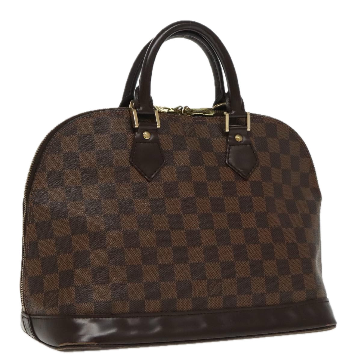 Louis Vuitton Vintage Alma Handbag Damier Brown Canvas Handbag