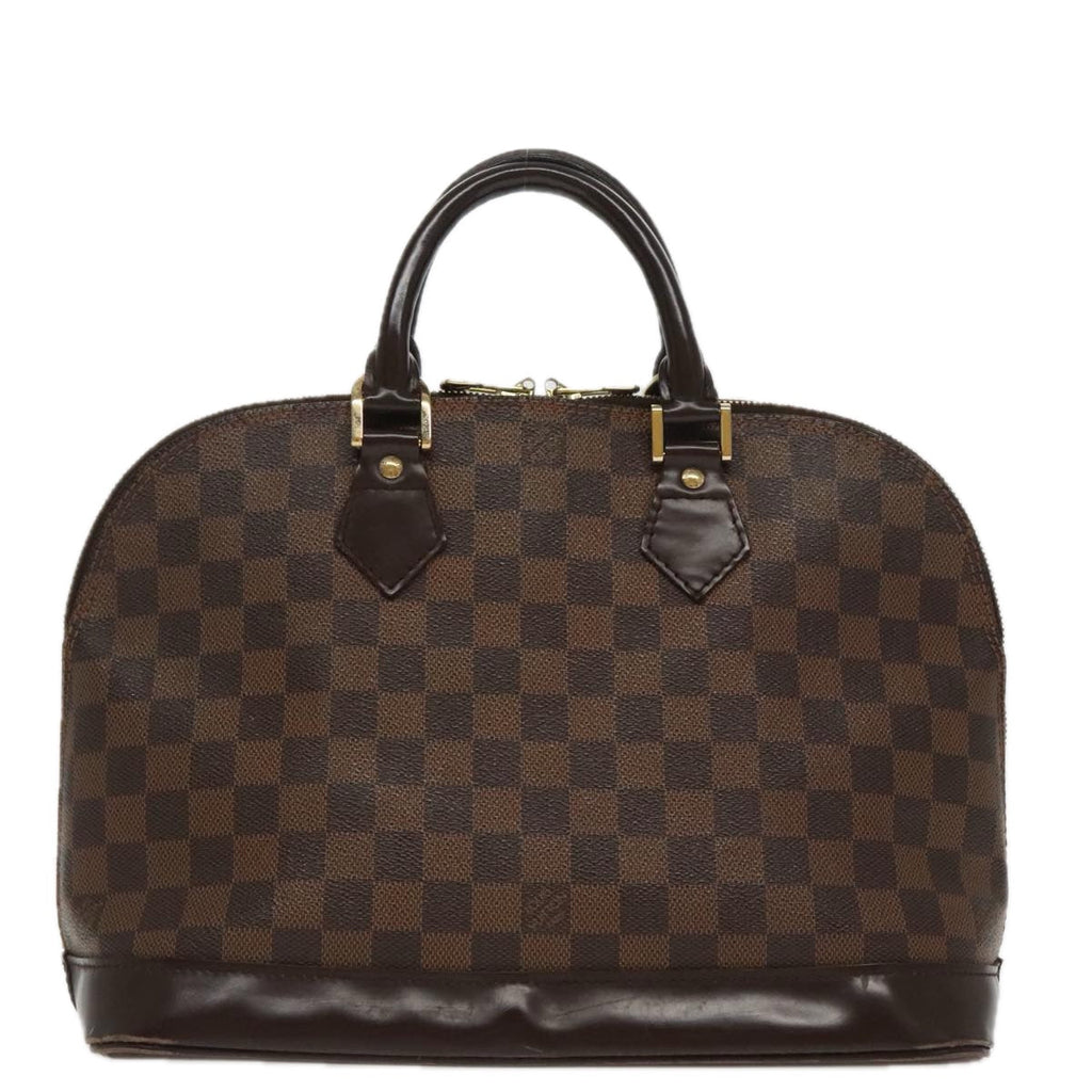 Louis Vuitton Vintage Alma Handbag Damier Brown Canvas Handbag