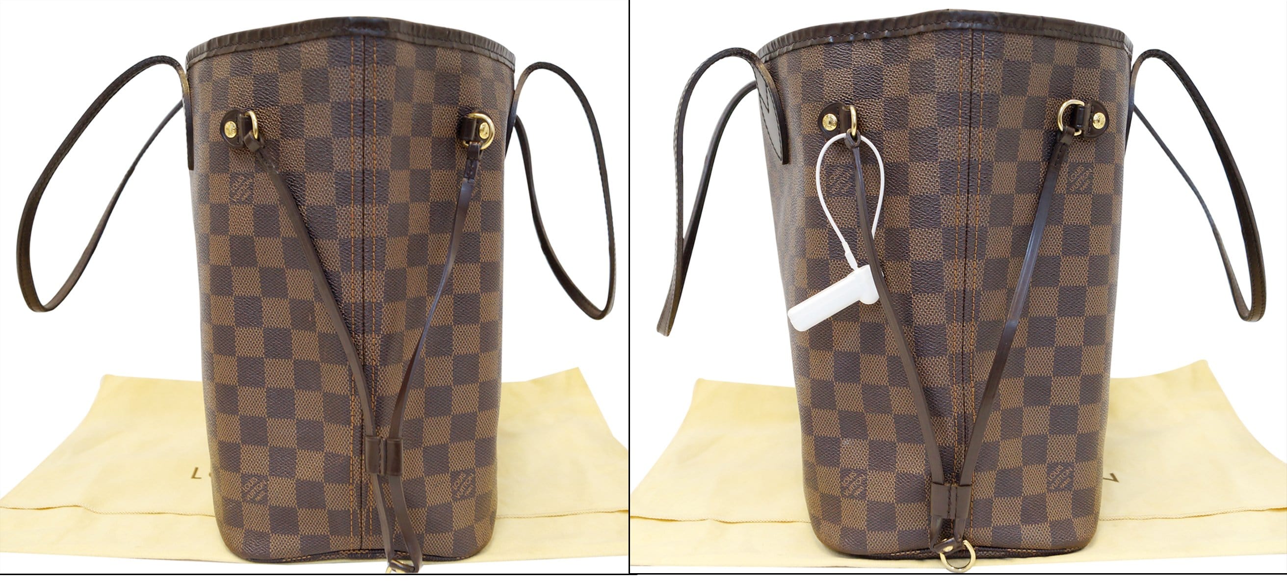 LOUIS VUITTON Neverfull MM Damier Ebene  Tote Shoulder Bag