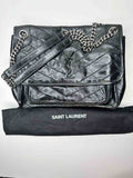 Ysl Niki Shoulder Bag, Black Leather, MeDiorum