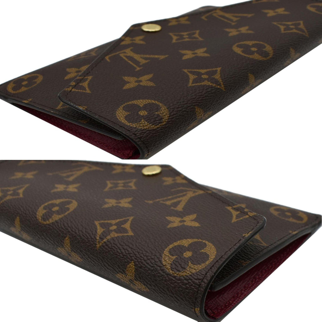 LOUIS VUITTON Monogram Canvas Sarah Wallet Brown