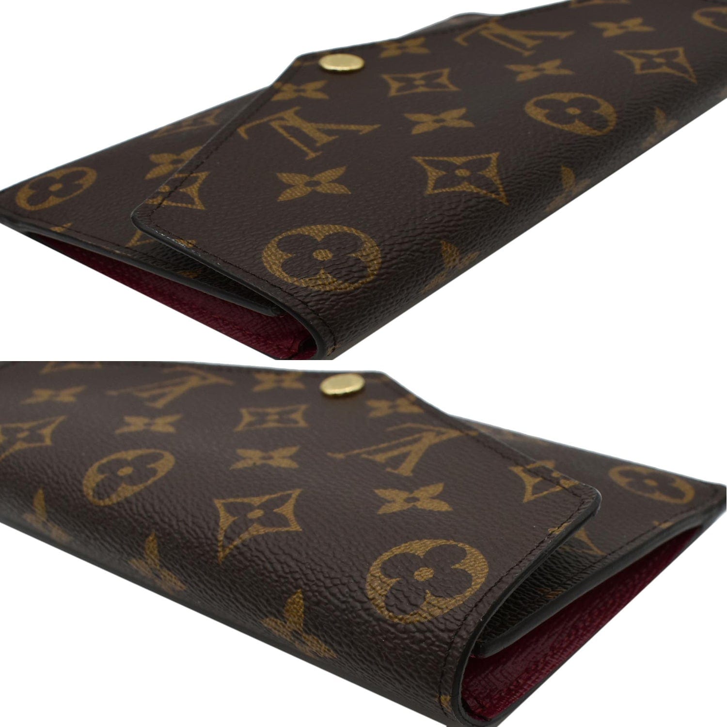 LOUIS VUITTON Monogram Canvas Sarah Wallet Brown