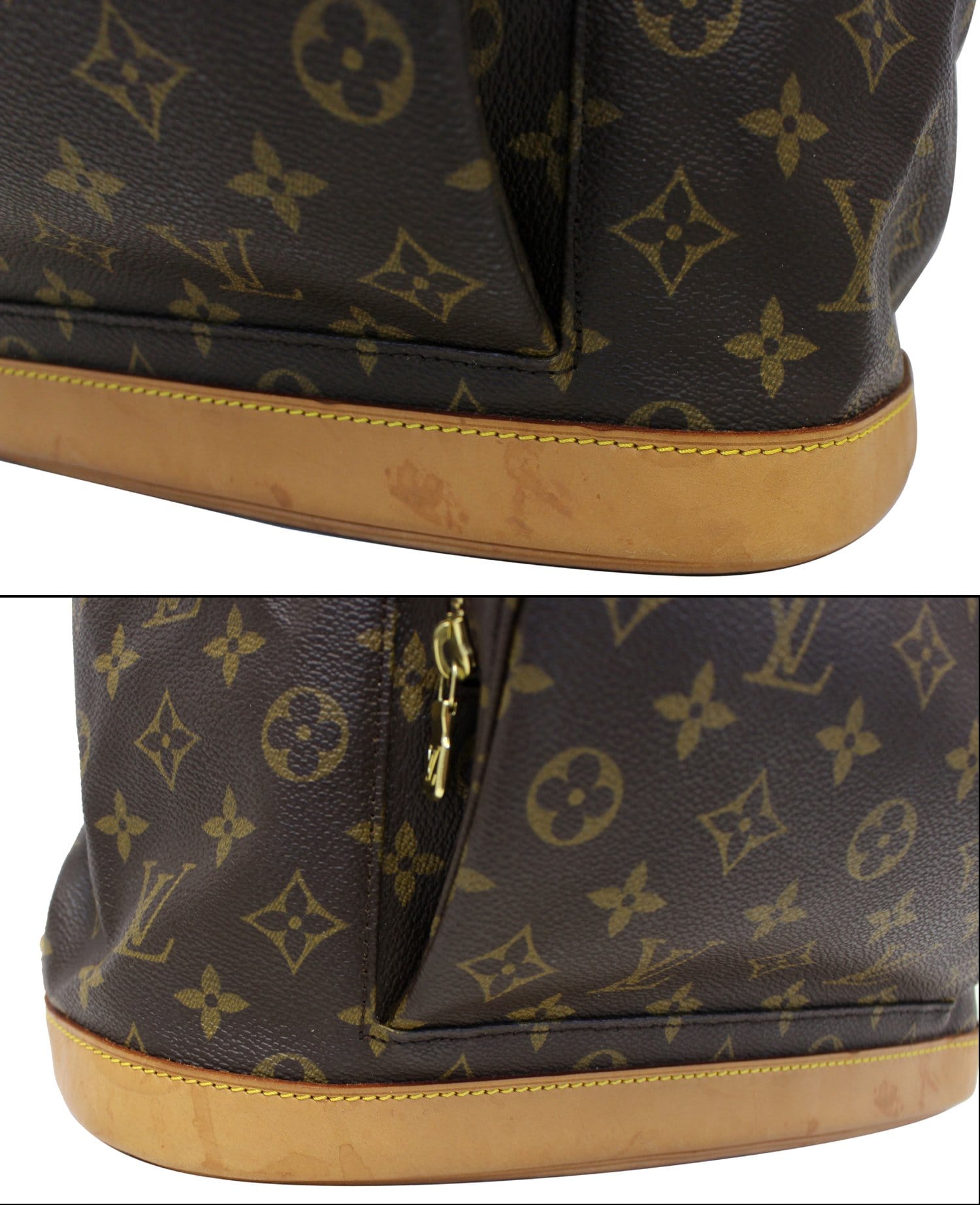 LOUIS VUITTON Montsouris GM Monogram Canvas Backpack Bag Brown