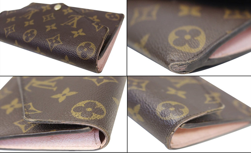 LOUIS VUITTON Jeanne Monogram Canvas Wallet Rose Ballerine