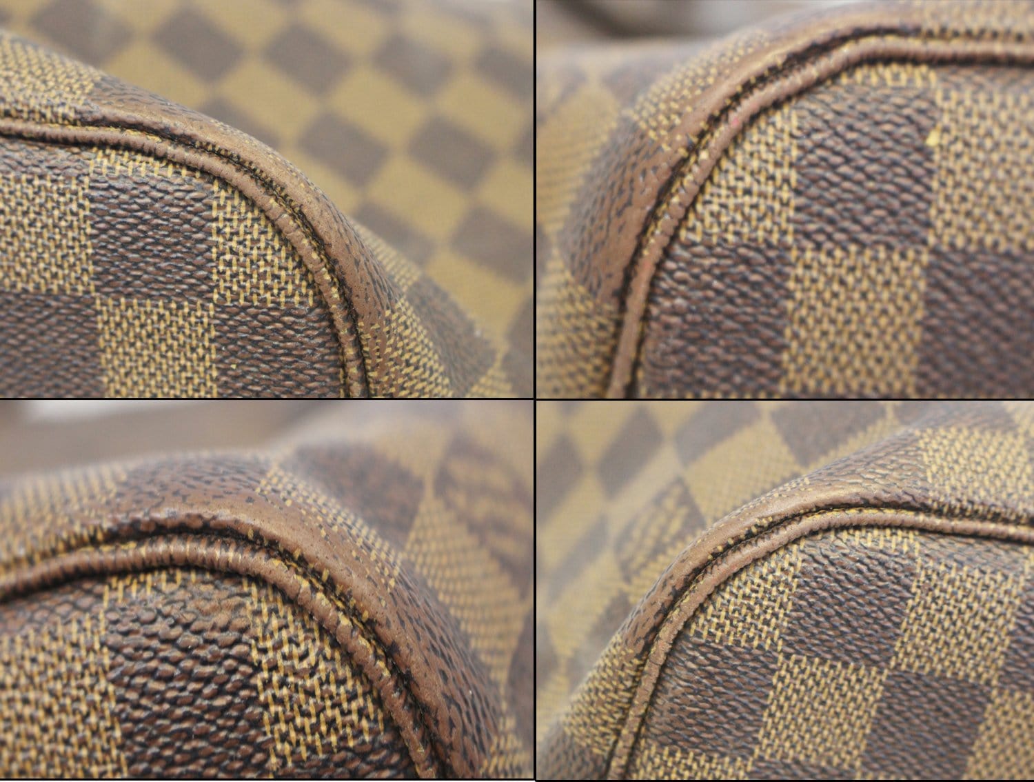 LOUIS VUITTON Neverfull MM Damier Ebene Tote Shoulder Bag