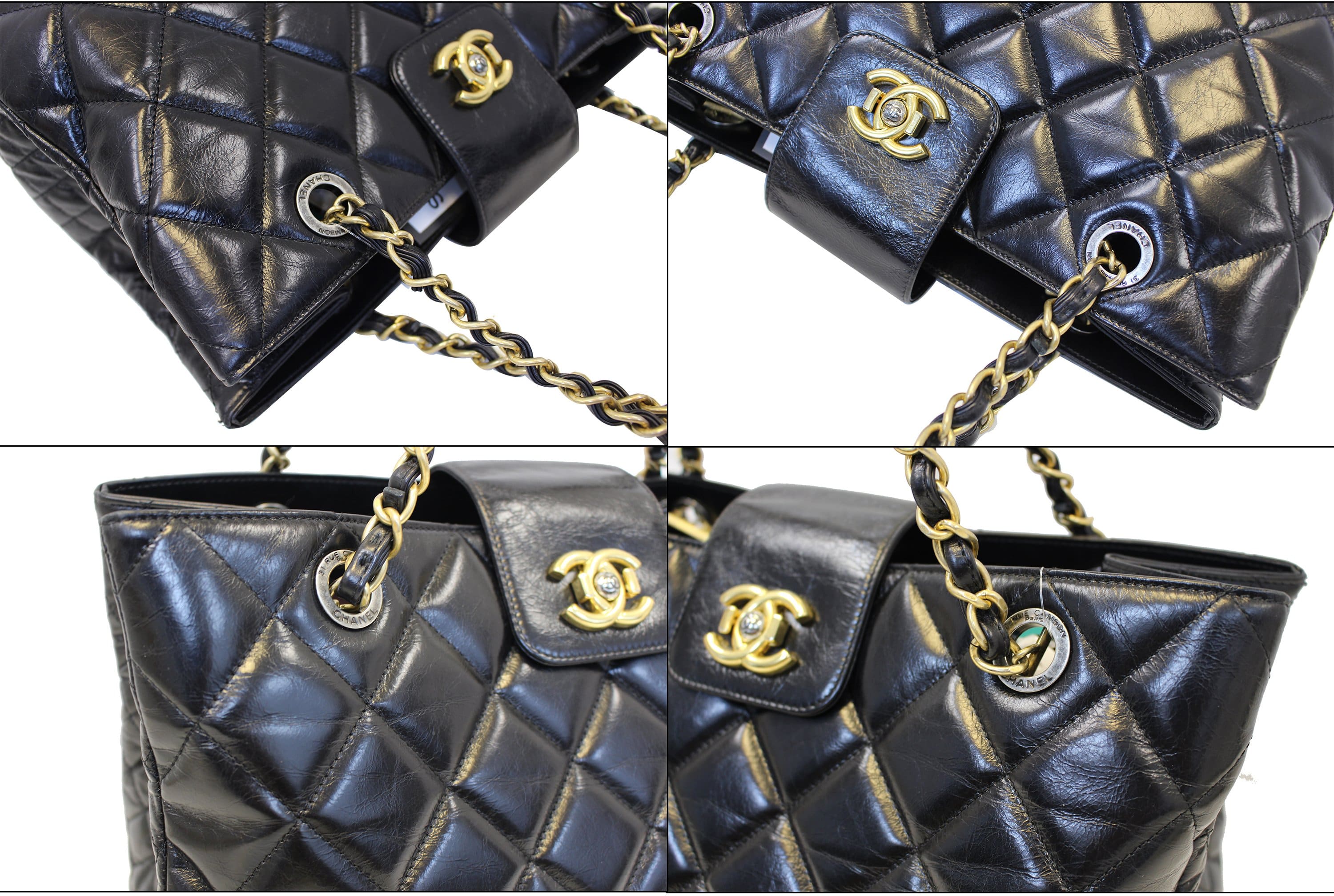 Chanel Matelasse Black Calfskin Leather Shoulder Bag