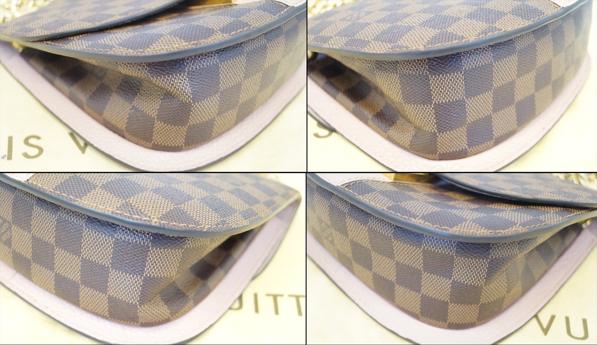 LOUIS VUITTON Wight Damier Ebene Magnolia Shoulder Crossbody Bag