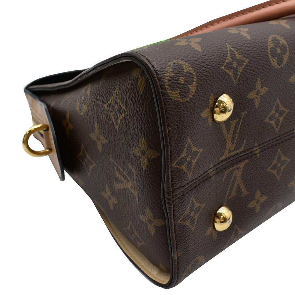 LOUIS VUITTON Tuileries Monogram Canvas Shoulder Bag Sesame Peach Creme
