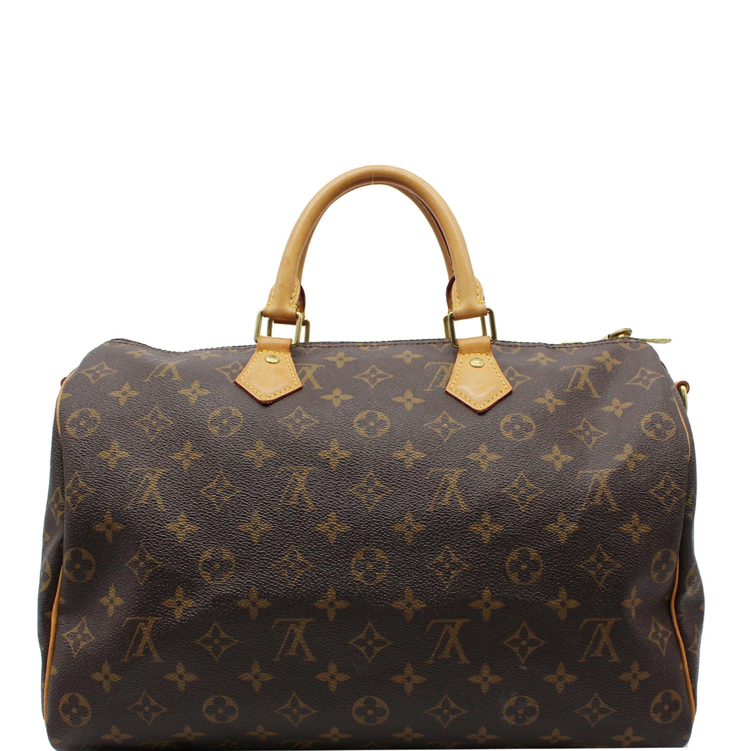LOUIS VUITTON Speedy 35 Bandouliere Monogram Canvas Shoulder Bag Brown