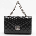 Chanel Quilted Mad About Quilting Flap, Black Calfskin, MeDiorum