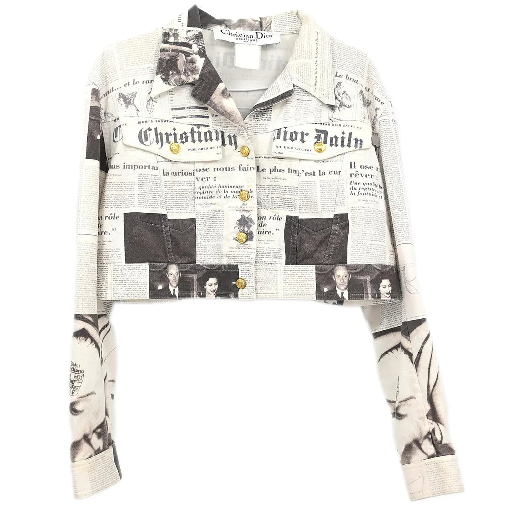Christian Dior Fall 2000 Newspaper Jacket White