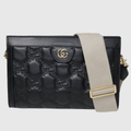 Black Small GG Embossed Matelasse Shoulder Bag