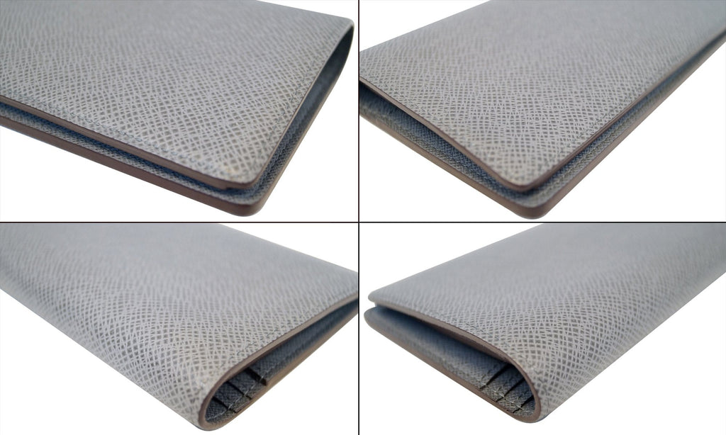 LOUIS VUITTON Brazza Glacier Taiga Leather Wallet
