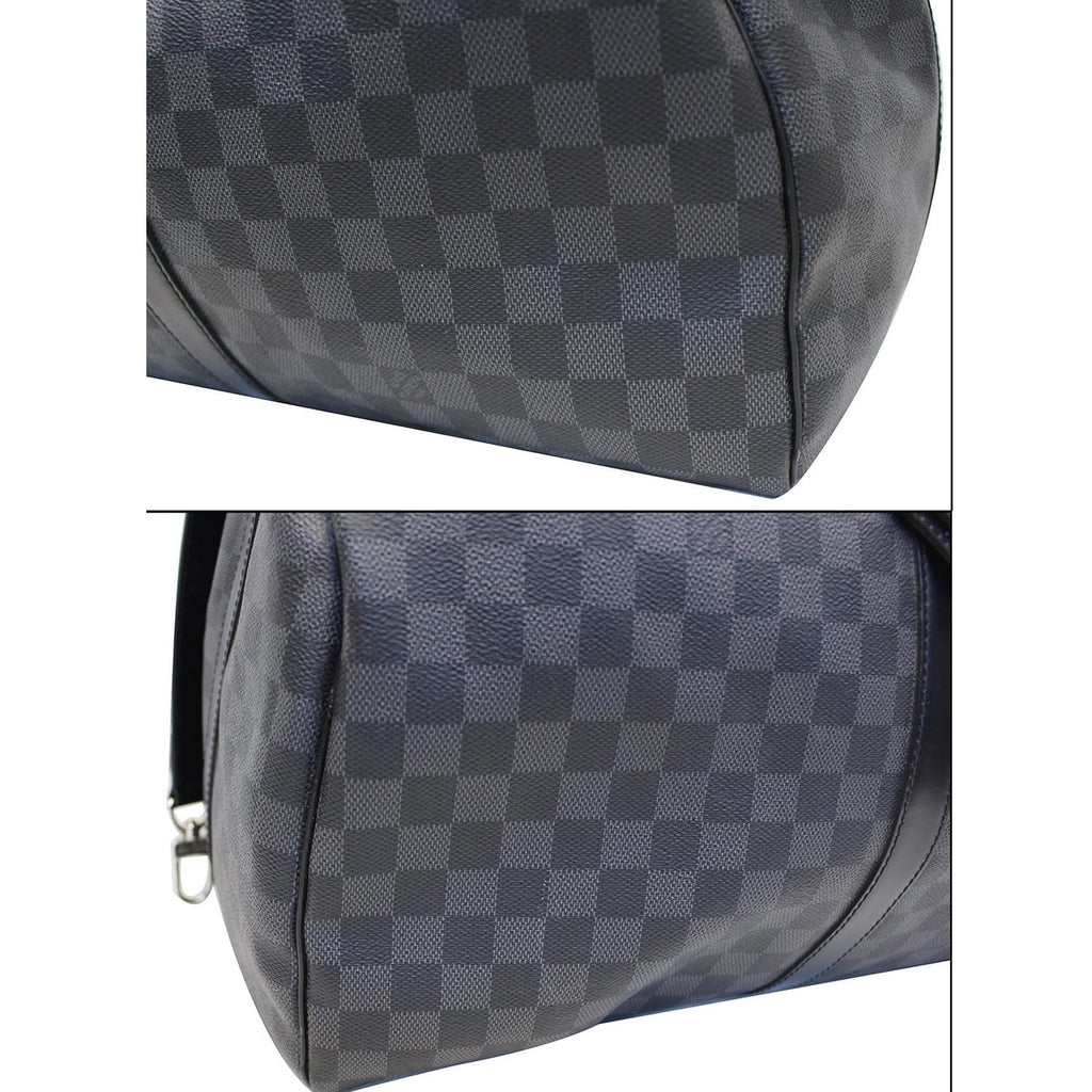 LOUIS VUITTON Keepall 55 Damier Graphite Bandouliere Travel Bag