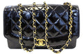 Chanel Enamel Matelasse Chain CC Logo Black Shoulder Bag - Sale