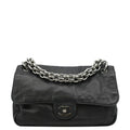 Chanel Soft and Chain Flap Leather Shoulder Bag Black
