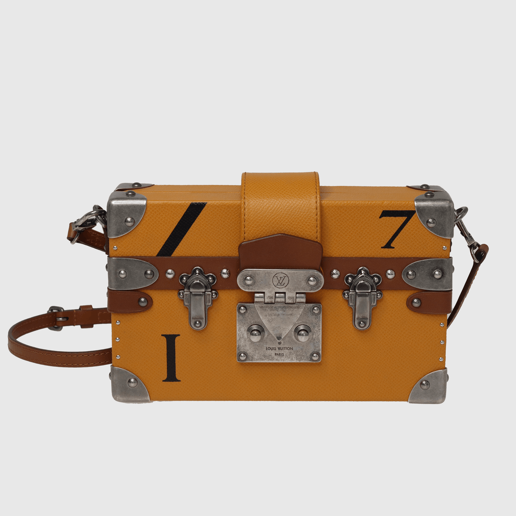 Mustard/Brown Petite Malle Croisière Clutch - Fall 2015