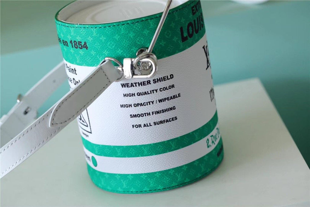 Louis Vuitton Paint Can Coated Canvas By Virgil Abloh’s Green For Women, Women’s Bags, Shoulder And Crossbody Bags 6.7in/17cm Louis Vuitton M81592