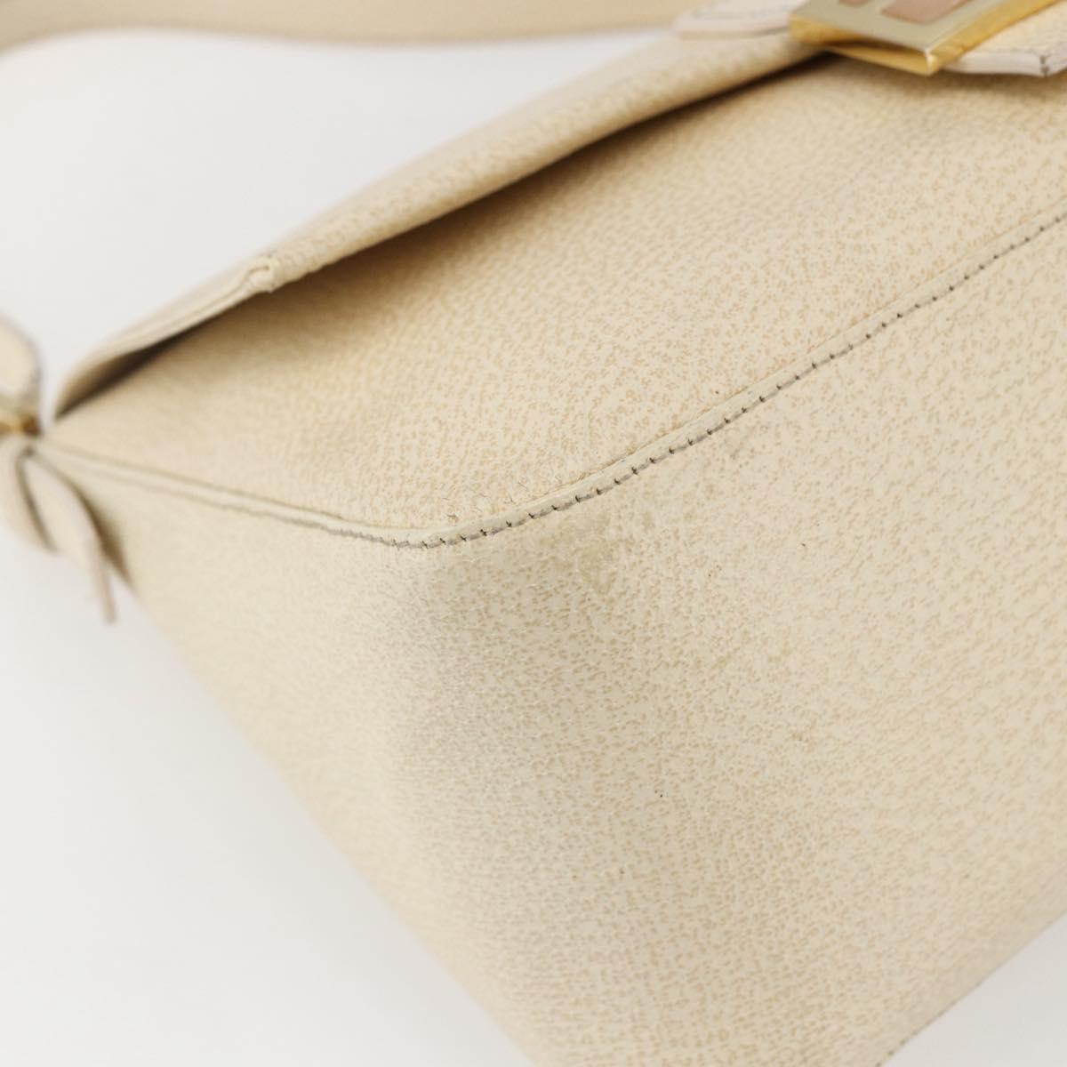 Fendi Mamma Baguette Shoulder Bag Canvas Beige Leather Shoulder Bag Bag