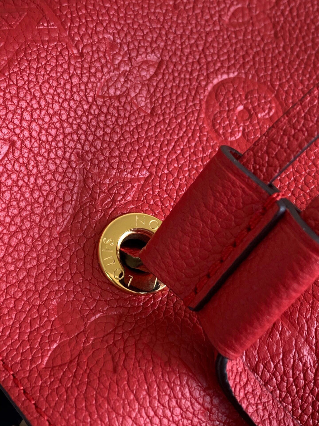 Louis Vuitton NeoNoe MM Bucket Bag Monogram Empreinte Red For Women, Women’s Bags, Shoulder Bags 10.2in/26cm Louis Vuitton