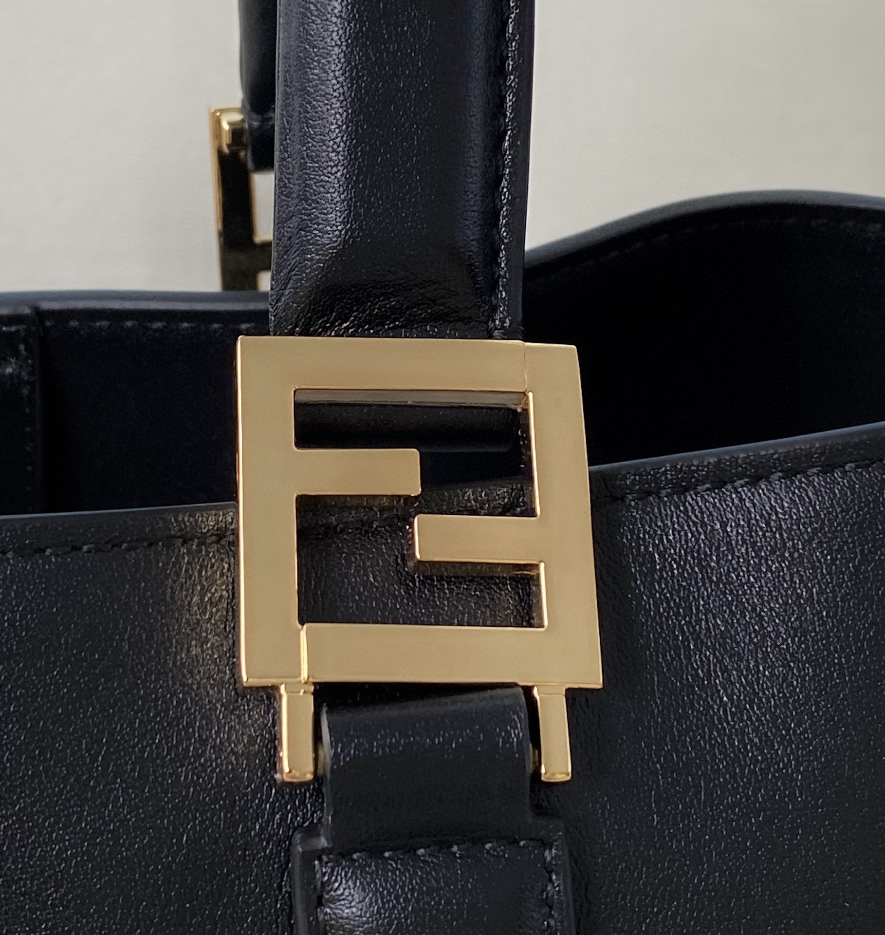 Small FF Tote Shoulder Black Bag For Woman 30cm/12in