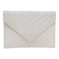 Saint Laurent Enveloppe  Leather Clutch Bag ()
