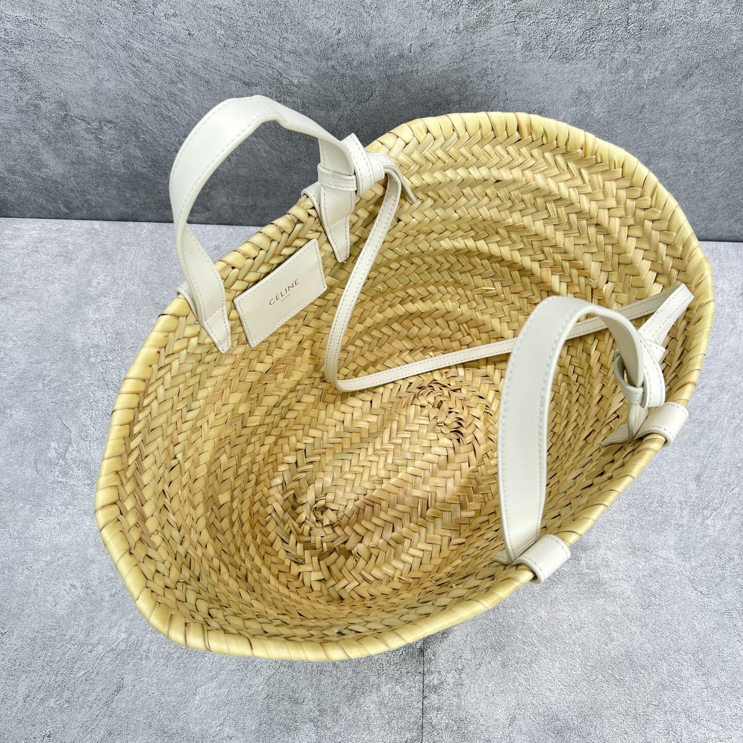 GLAMI Teen Triomphe GLAMI Classic Panier In Palm Leaves And Lizard White For Women 8in/20cm