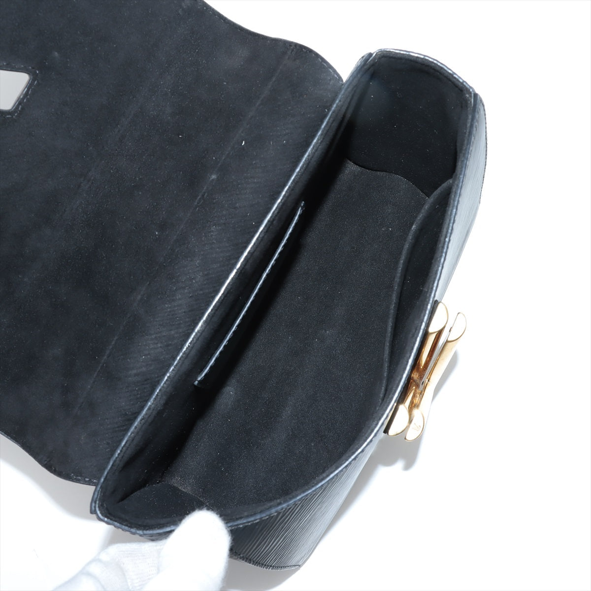 Louis Vuitton Twist Handbag Epi Leather Black Leather Shoulder Bag
