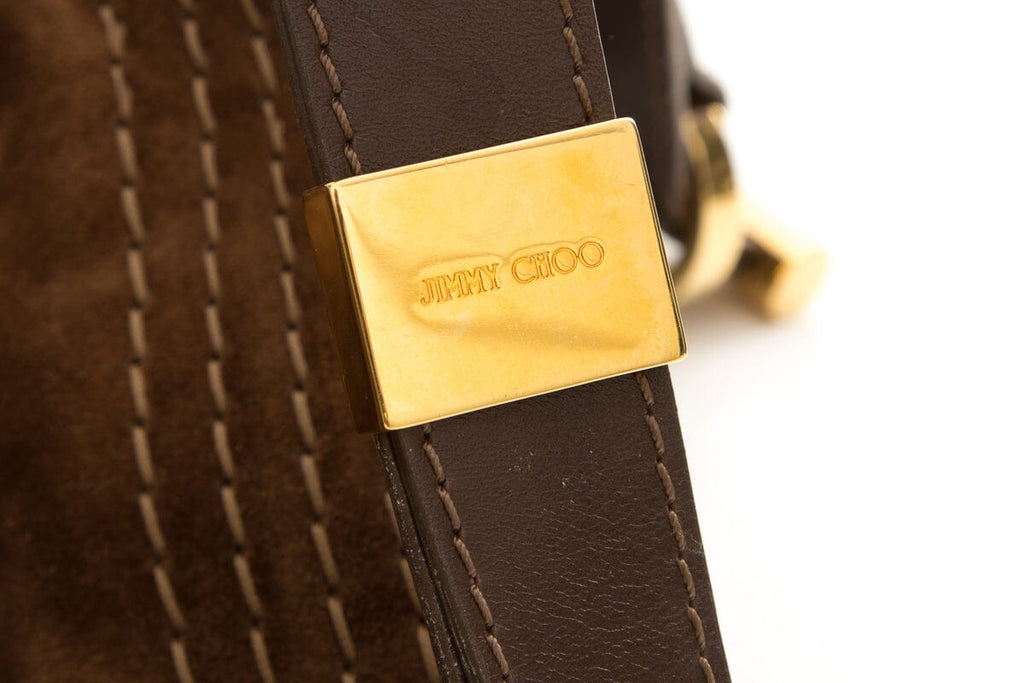 Jimmy Choo Brown Suede Shoulder Bag